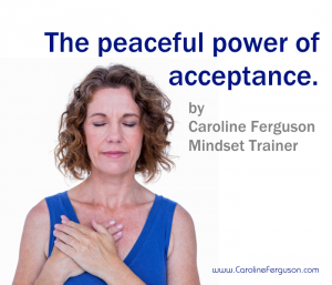 Woman practising acceptance